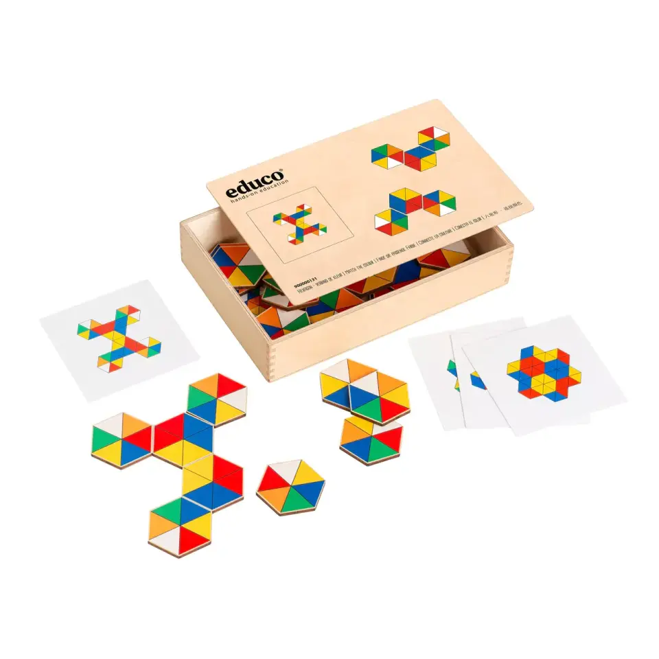 Hexagon verbind de kleur KleuterWijzer